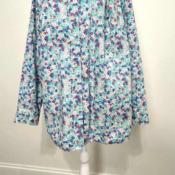Talbots Floral Shirt Womens Size: X Lovely Ditsy Flowers Long Sleeve Button up - Picture 6 of 13